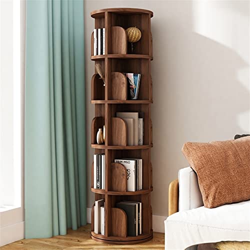 Rotazione a 360° Kinder Bücherregal aus Massivholz, Eckregal für Bilderbücher, Zeitschriftenständer, Rundes Bücherregal für Wohnzimmer und Couchtisch, Kinderzimmer Möbel