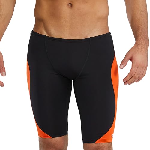 TYR - Men's Vanguard Splice Durafast Elite Jammer, Black/Orange, 28