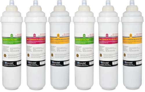Image of Brondell RF-20 Water Filter Replacement for Circle, Sediment and Carbon Block, Under Sink Reverse Osmosis Filtration System, Lasts 6 Months (Pack of 2)
