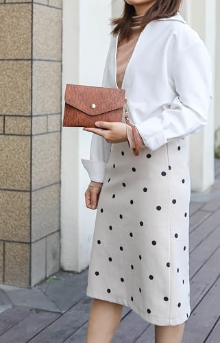 Image of MKF Collection Tote Bag for Women, Shoulder Handbag & Wristlet Pouch Purse Top Handle Vegan Leather 4Pcs Set Pocketbook