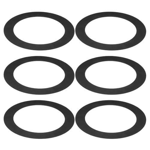 PATIKIL Goof Rings Inner Diameter 2.99, Outer Diameter 4.72, 6 Pcs Metal Goof Rings Cover Recessed Light Trim for Ceiling Wall Fixtures Can Lighting Down Light LED, Matte Finish Black