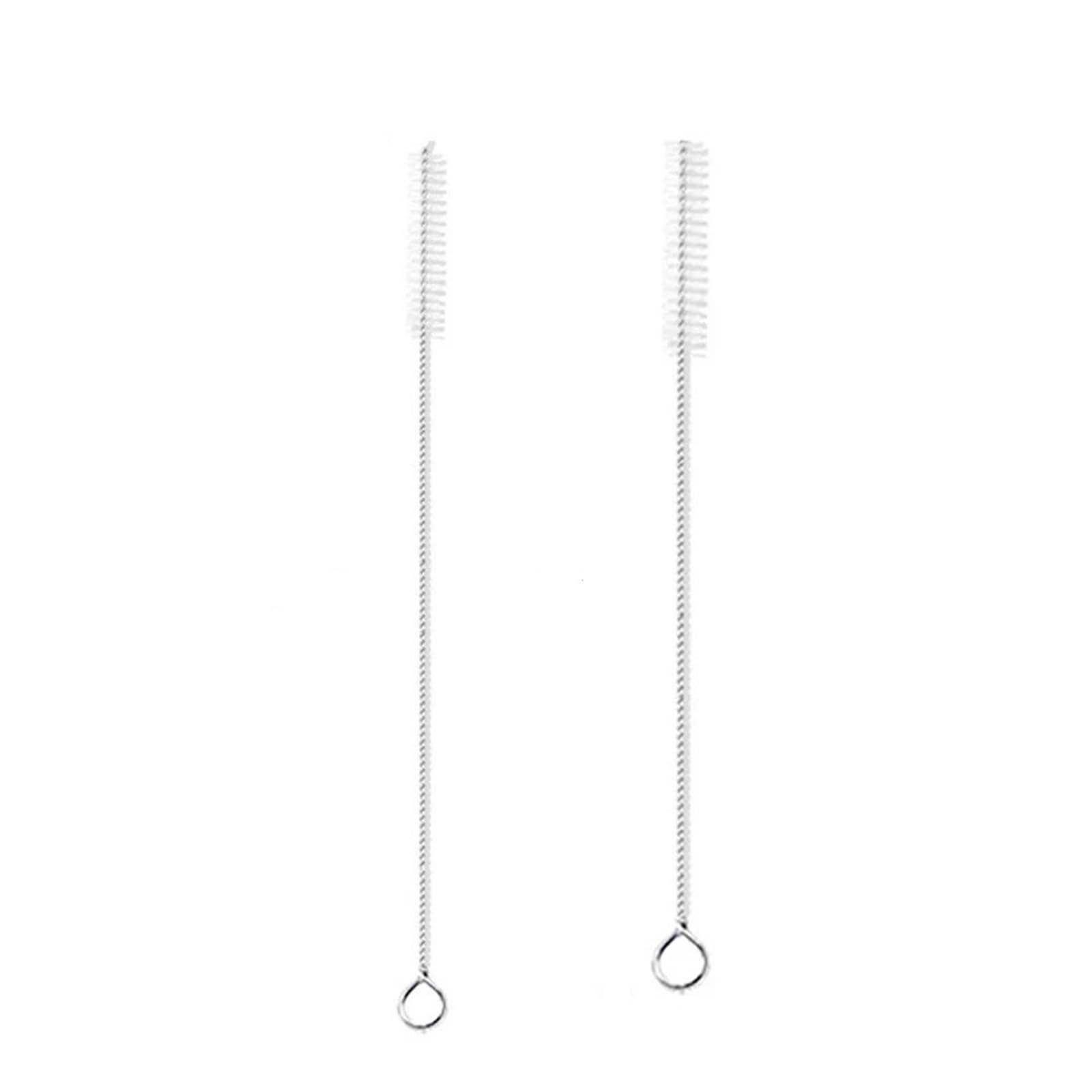 ReinigungsbüRste 1/10/100 Stück Edelstahl-Stroh-Reinigungsbürste Unkrautreinigung Glas Shisha Babyflaschenbürste AbflussbüRste(100PCS(20cm))