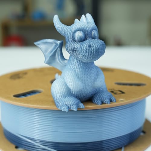 Image of GratKit Gradient PETG Filament, Color Change 3D Printer Filament 1.75mm, 1kg, Multicolor PETG Translucent Gradient Misty Gray White