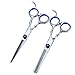 Produktbild 2PCS Haarschere Set, Rostfreie Friseurschere 6 Zoll und Licht Friseurscheren mit Einseitiger Mikroverzahnung,Ausdünnung haar werkzeuge gewidmet,Perfekter Effilierschere für Damen und Herren (Blau)