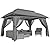 Outsunny 10' x 13' Patio Gazebo, Outdoor Gazebo Canopy Shelter with Netting, Curtains, Vented Roof, Steel Frame for Garden, Lawn, Backyard, and Deck, Dark Gray