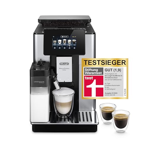 De’Longhi PrimaDonna Soul – Perfetto Kaffeevollautomat mit LatteCrema-Milchaufschäumer, 18...