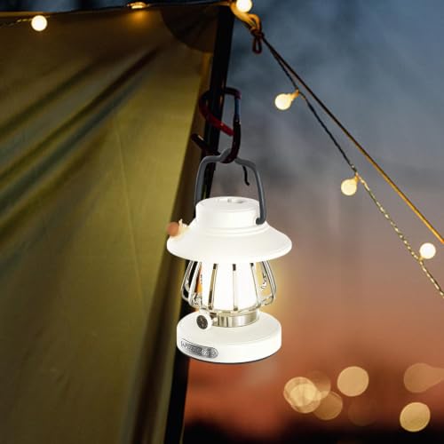 Luces para acampar y linterna de camping recargable portátil con brillo regulable 2