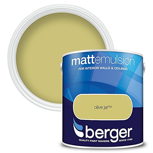 Berger 2.5L Matt Emulsion Olive Jar