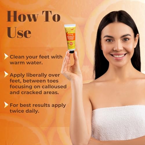 Image of JAQULINE USA Vit-C & Ceramides Foot Cream-Provides Intensive Moisturization, heals cracked heels, makes feet soft & supple - 30gm