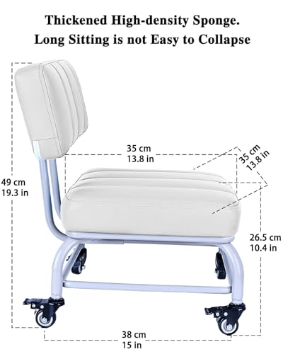Vapaa taide Banqueta com rodinhas de encosto com freios, cadeira de rolo, bancos resistentes com rod