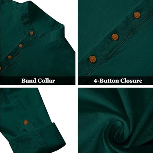 Image of Beige Color Cotton Blend Mandarin Neck Short Kurta Straight Kurta for Men (S)