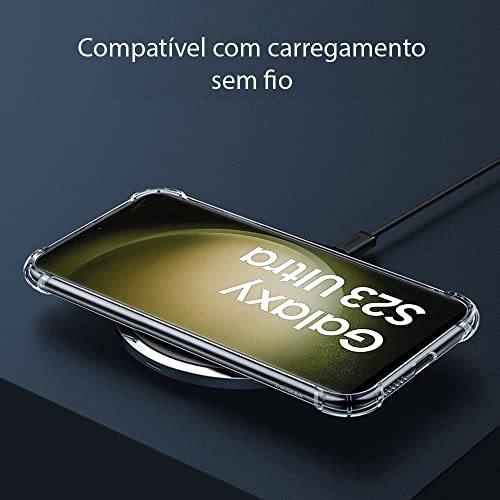 Capa Capinha Para Samsung Galaxy S23 Ultra 5G 6.8 Case Transparente Com Bordas Air Anti Impacto (Tra