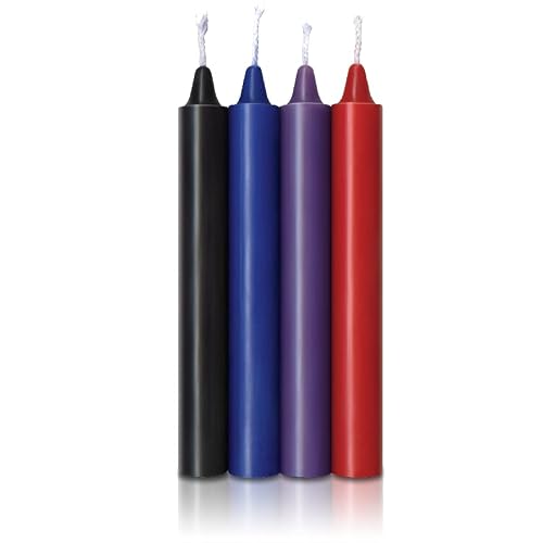 Sex Toy Couples Kit Of Make Me Melt Sensual Warm-Drip Candles, 4 Pack, Passion Tones And Icon Brands Massive The 2 Fisted Grip Dildo #TOP3