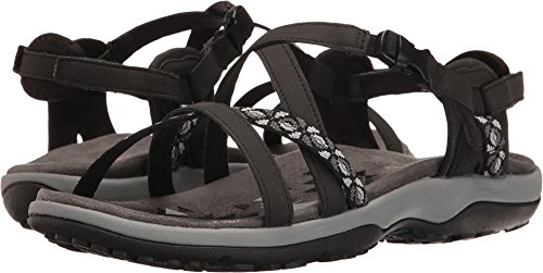 Skechers Damskie sandały Reggae Slim-Vacay Slingback, Black Duraleather Webbing, 40 EU