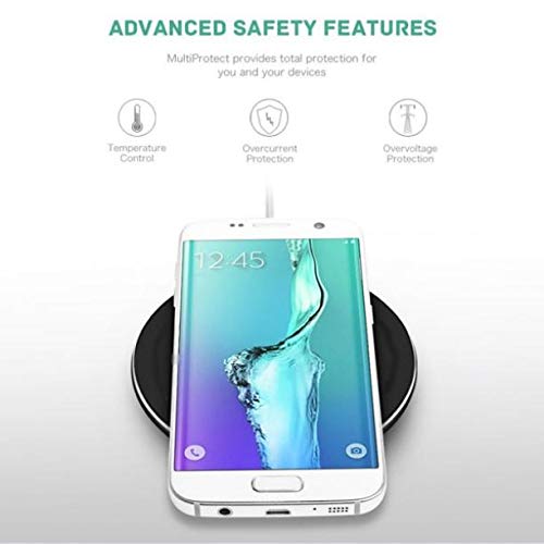 Wireless Charger Fast 7.5W and 10W Charging Pad Slim Compatible with LG Velvet 5G, V30, G6 Phones
