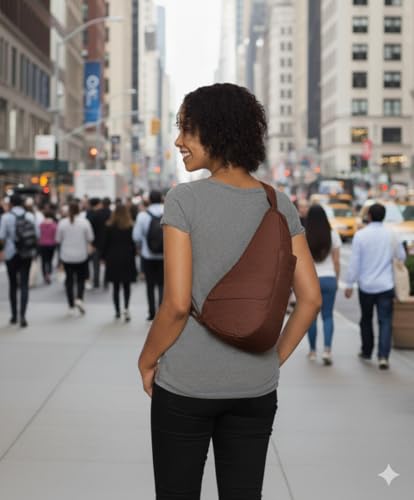 Image of AmeriBag Healthy Back Bag 15 inch Nylon Ergonomic Crossbody Sling | Ergonomic