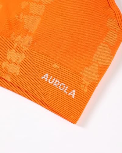Image of AUROLA Serpent Seamless Sports Bras for Women,Backless Padded Strappy Workout Gym Yoga Crop Tops