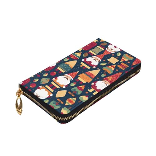 Santa Claus with two colors of beard Long Clutch Wallet for Fashionable Women - Lightweight, Durable, Personalized, and Stylish3
