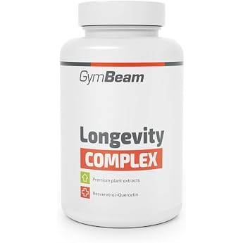 GymBeam Longevity Complex - With Coenzyme Q10, Resveratrol, Quercetin, Vitamin K2, idine &amp; Nicotinamide Riboside, Supports Vi