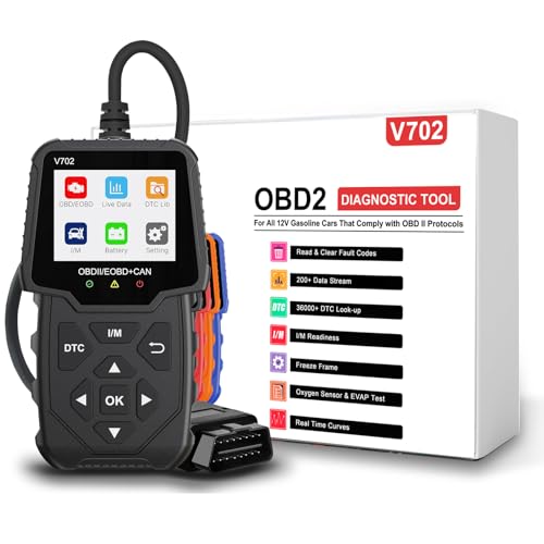 Diagnostique OBD2 Diagnostique Auto Professionnel avec 2,8 Grand écran Données en Temps réel Lecteur de Code d'erreur, Fonctions OBDII/EOBD complètes pour BMW Tous Les véhicules OBDII (Noir)