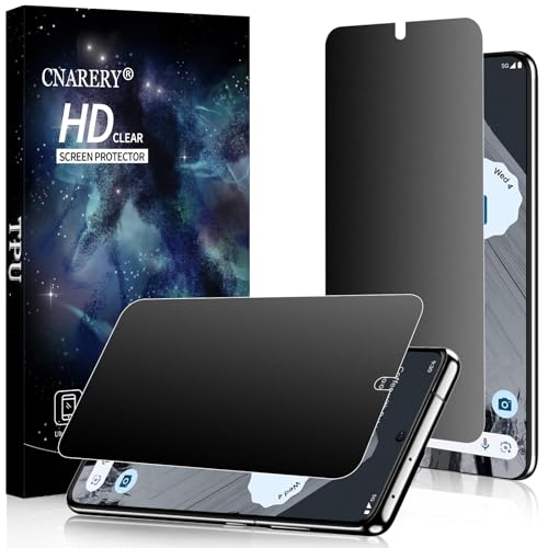 Cnarery 2 Pack 4 Way 360 ° Matte Privacy Screen Protector for Google Pixel 8 Pro 6.7 Inch [Not Glass], Anti-Scratch, Anti-Glare, Support Fingerprint Unlock