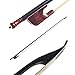 IUPPA 4/4 Violin Fiddle Bow Style Carbon Fiber Veneer Round Stick Ebony White Horsehair Well Balanced