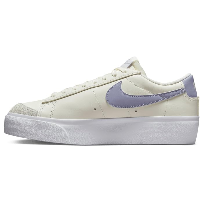 Nike Blazer Low Platform DJ0292-110 Womens Casual Shoes (Sail/Indigo Haze-White) Size 8