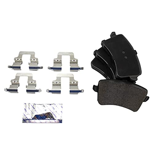Image of TRQ Rear Brake Pad and Rotor Set Semi Metallic Compatible with 2013-2016 Audi Q5 2010-2016 S4 2010-2017 S5 2014-2017 SQ5