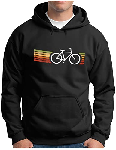 Sweat à capuche cycliste rétro homme OM3 noir en taille L pour passionnés de vélo