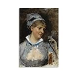 XuXueCC Albert Edelfilz-Wandkunstdrucke, Gemälde, Poster, Au Bar, Druck, Fotokunst, Malerei, Leinwand, Heimdekoration, Schlafzimmer, moderne Dekorationen, ungerahmt, 40 x 60 cm