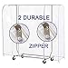 Ruibo Clear Garment Rack Cover Dustproof Clothes Rack Cover with 2 Durable Zipper/Clothing Waterproof Protector (L:71x20x60 inch)