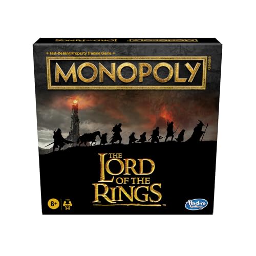 Hasbro Gaming Monopoly: The Lord of The Rings Edition Board Game Inspired by The Movie Trilogy, Play...