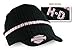 Harley-Davidson Women's Striped H-D Embroidered Knit Cap, Black & Pink KN00891