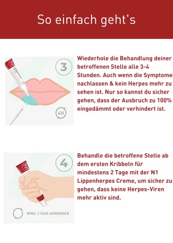N1 Lippenherpes Creme zur Behandlung von Lippenherpes