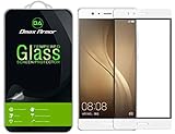 Dmax Armor for Huawei P9 Plus Tempered Glass Screen Protector, [Full Screen Coverage] Anti-Scratch, Anti-Fingerprint, Bubble Free, (White)