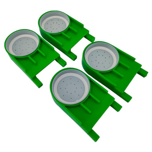 Aukbeefun 4 Pack Bee Feeders for Hives - Outdoor Bee Hive Feeder for Sugar Syrup & Water, Compatible with Most Beehives, Easy to Monitor & Clean for Beginner & Pro Beekeepers (Green)