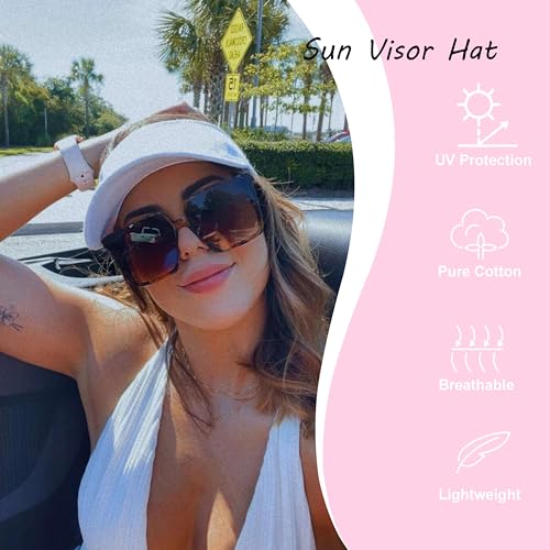 Visera de algodón para mujer con protección UPF 50+ miniatura 4