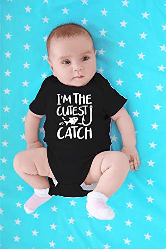 Cbtwear I'm The Cutest Catch - Funny Fishing Outfit - Cute Infant One-Piece Baby Bodysuit (12 Months, Black) #TOP3