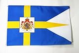 Enganches : Ojales metálicos AZ FLAG Bandera Reino DE Suecia 150x90cm - Bandera Sueca - ESTANDARTE Real Sueco 90 x 150 cm