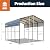 MELLCOM 14x20 FT RV Metal Carport,Heavy Duty Carport Canopy with Galvanized Metal Roof and Frame for 2 Car, RV, Boat and Tractors