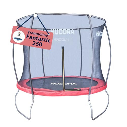 Trampoline enfant sécurisé HUDORA tapis de saut familial avec grand filet de protection