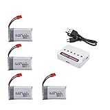 accesorios muy recomendados zmigrapddn Rentable 3.7V 1000mAh 102542 Batería Compatible con Syma X5HC X5HW X5UW X5UC RC Quadcopter Batería con Cargador Repuesto para Drones ( Color : Blue , Size : China )