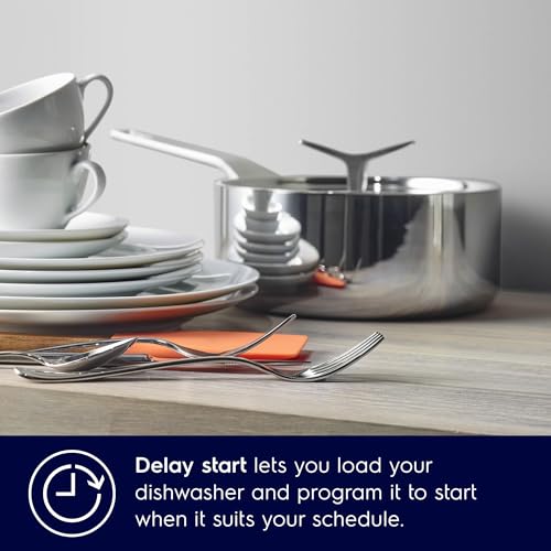 Electrolux Freestanding Dishwasher 60cm, 13 Place Settings, 8 Programs, Inverter Motor, Fully Automatic with AirDry Technology, ExtraHygiene & Eco Program, Low Noise Level, Silver, ESS47311SX