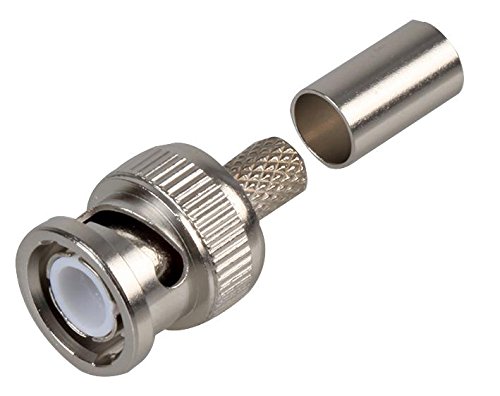 PRO SIGNAL RW1-003 B ZINC 75 ohm BNC Crimp Plug, Zinc - RG59/U Cable