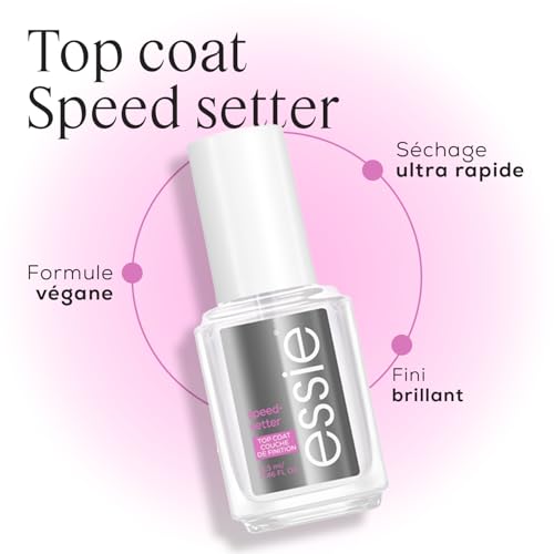 SPEED SETTER Top Coat Essie MO3600531511661 – Séchage Ultra Rapide, 13,5 ml, Vegan - vue 4