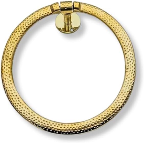 Unlacquered Brass Towel Holder, Brass Bathroom Towel Rack, Ring Towel Holder, Bathroom Hardware, Wall Mounted Towel Ring Holder