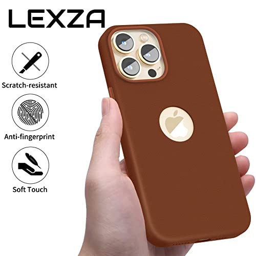 Image of eller sante Lexza for iPhone 14 Pro Case Cover, Premium Leather, Military-Grade Protection, Slim, Thin Compatible with iPhone 14 Pro Back Cover - Brown