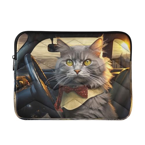 Funda para portátil Cute Cat Driver 13-14 pulgadas impermeable miniatura 1