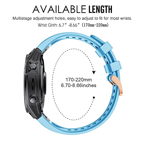 Pulsera de silicona de 20 mm compatible con Garmin Fenix Mk2S de alta gama 3