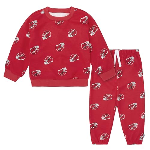 Gerber Unisex Baby NFL Team Sweatshirt and Pants Set, Chiefs, 18 Months